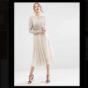 ASOS Embellished Tassel Midi Dress US 8